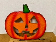 Dr.Dudu Orange Metal Pumpkin Stand Halloween Decor