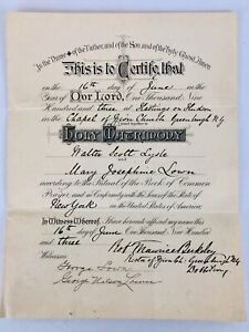 Vintage-Marriage-Certificate-1903-New-York-Westchester-County-Hastings-On-Hudson