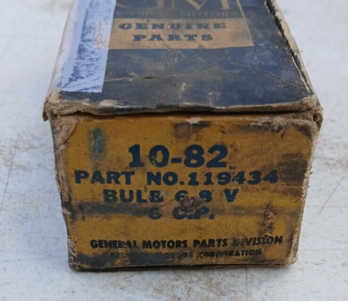 (8) GM 119434 Dome Lamp Light Bulbs # 10-82 6-8 Volt - Picture 2 of 3