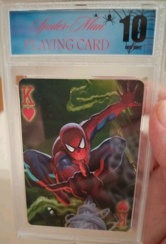 Marvel Amazing SPIDER-MAN PLAYING Card ~BDG GRADED 10 Gem Mint ~KING Of ❤️s