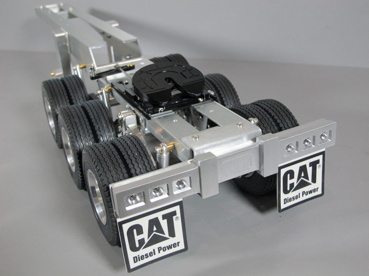 Aluminum Tamiya 1/14 R/C Semi Truck 3 Axles Dolly Trailer 5th with
