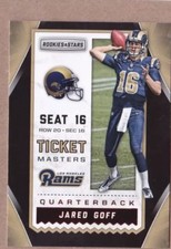 2016 Panini Rookies & Stars Football Jared Goff Ticket Masters Rookie Card #6