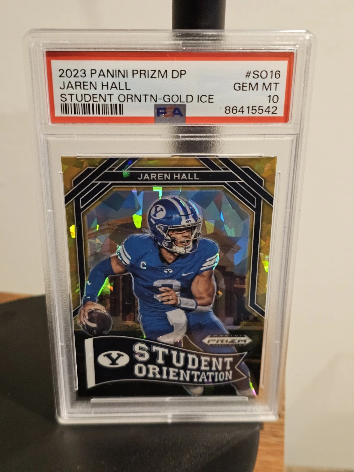 Jaren Hall Panini Prizm Draft Picks Student Orientation #SO16 Gold Ice