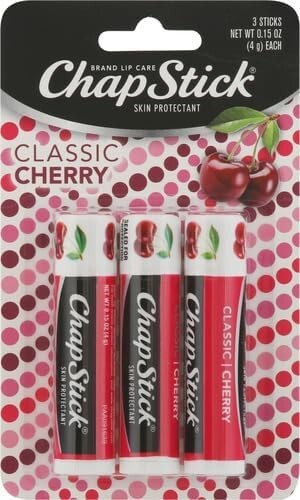 ChapStick Classic Skin Protectant Flavored Lip Balm Tube, 0.15 oz Pack of 3, New - Picture 2 of 16