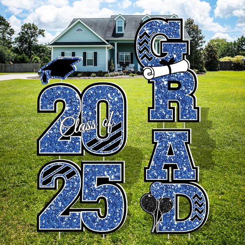 2025 Graduation Decorations, Large Congrats Grad Yard Signs with Stakes, Class o - Picture 11 of 12