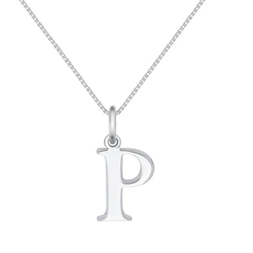 925 Sterling Silver Alphabet Letter Initial Pendant with 16"+2" Ext Box Chain - Picture 17 of 27