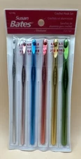 Susan Bates Silvalume Aluminum Crochet Hook Set 12196 Sizes F, G, H, I, J, K NEW
