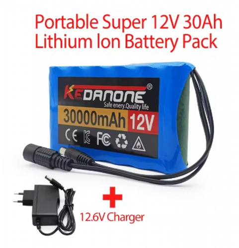 Nowy akumulator litowo-jonowy 3S2P 12V 30Ah, do kamery CCTV 12,6v - Zdjęcie 1 z 10