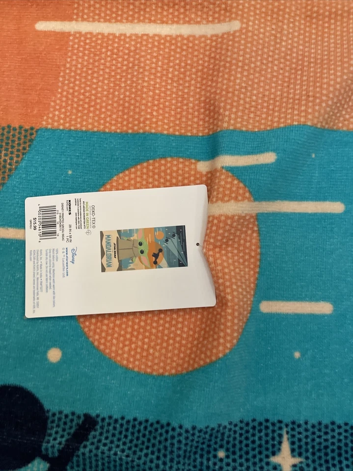 Toalha de praia infantil Star Wars Baby Yoda nova com etiquetas - Mandalorian - FRETE GRÁTIS 28x58 - Imagem 3 de 3