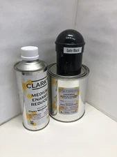 Satin Black Quart Kit Single Stage ACRYLIC ENAMEL Car Auto Paint Kit