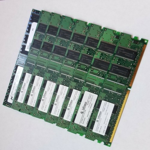 Infineon 128MB DDR 333Mhz CL2.5 (7 Modules) + 1 Micron 128 MB DDR 266 Mhz CL2.5 - Picture 2 of 6