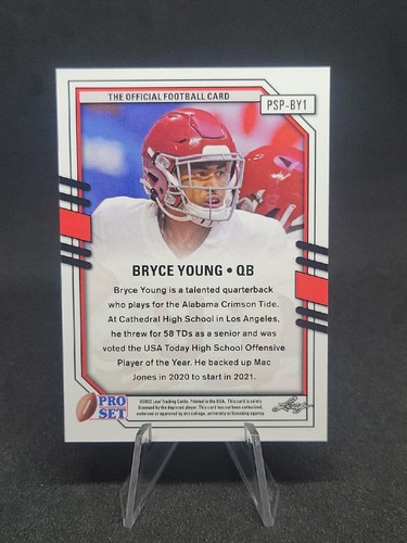 2022 Leaf Pro Set Draft Metal Portraits Blue Mojo Bryce Young #PSP-BY1 Rookie... - Bild 2 von 2