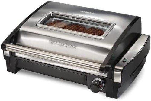 Hamilton Beach Elektrischer Indoor Anbraten Grill Antihaftrost, 118 qm 1200 Watt - Bild 4 von 5
