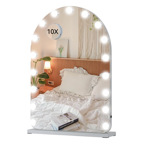 31" Hollywood Vanity Make-up Spiegel LED Licht dimmbar USB Ladegerät Tischplatte Metall - Bild 19 von 22