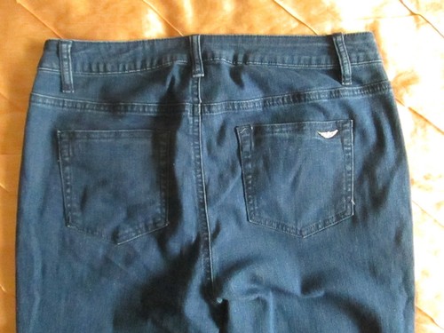 ARIZONA BASIC JEANS BOOTCUT DENIM STRETCH BESTICKT LOCHSTICKEREI BLAU LANG 80 - Bild 8 von 13