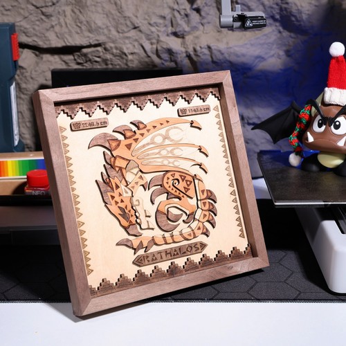 Handcrafted Rathalos Wooden Artwork | Perfect Gift for Monster Hunter Fans Gift - Picture 11 of 20
