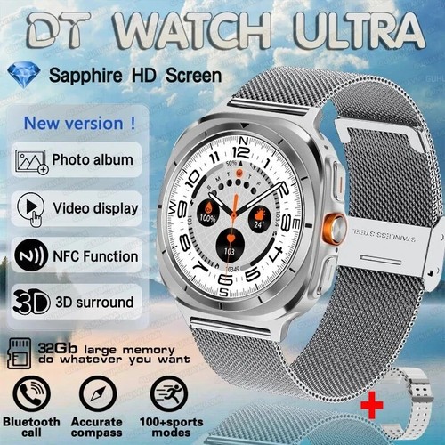 2025 Nouvelle Galaxy Watch 7 Ultra Smart Watch Homme 32 Go Mémoire Vidéo GPS NFC 47mm - Photo 14 sur 28