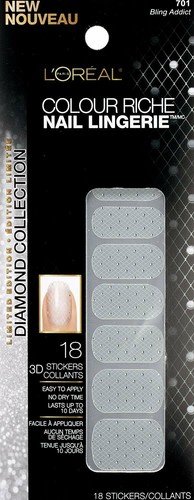 2 Pack - L'Oreal Paris Colour Riche Nail Lingerie, Bling Addict - New - Picture 2 of 4