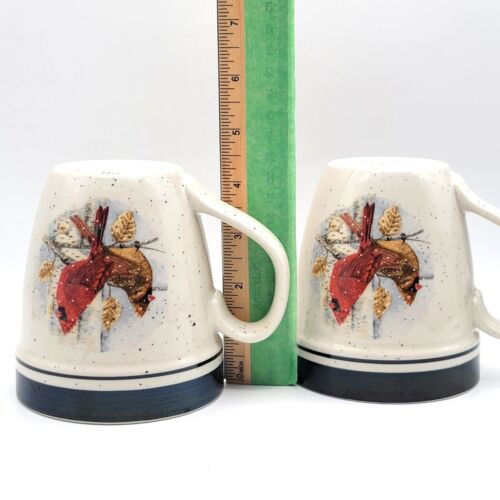 Folk Craft Stoneware CARDINAL Mug Cup Ceramic 4.5" 16oz.Dishwasher Microwave Sa - Picture 7 of 7
