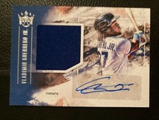 2019 Diamond Kings Vladimir Guerrero Jr Rookie Auto Jumbo Jersey Relic Very Nice