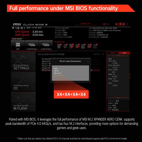 Tarjeta de expansión MSI M.2 Xpander Aero Gen 4 PCIe expansor con ventilador (4 M.2) - Imagen 7 de 7