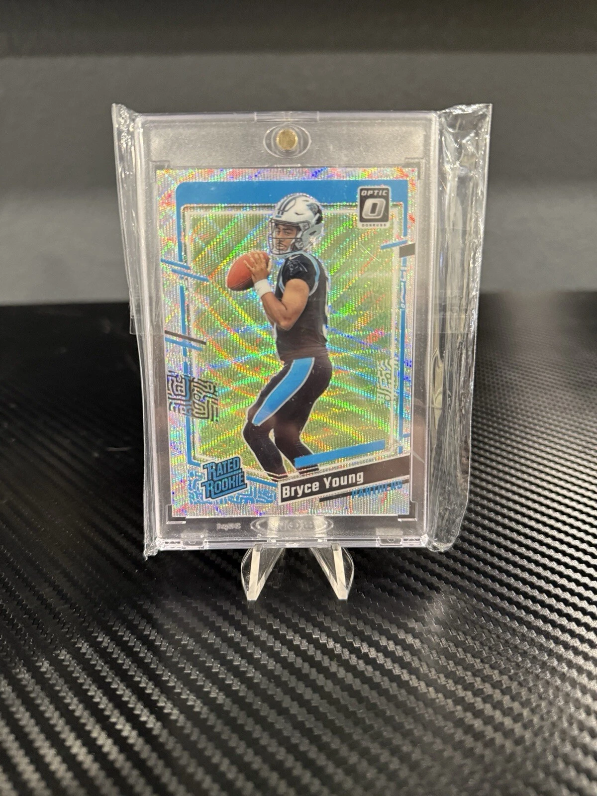 2023 Panini Donruss Optic-Rated Rookie Prizm Wave 067/300 #213 Bryce Young (RC)