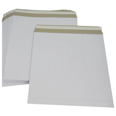 NEO MEDIA Neo 12″ White Record Card Mailers Peel & Seal, Strong Card, Pack of 25