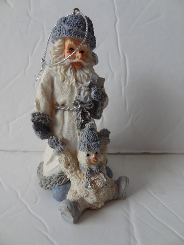 SANTA with Elf Hanging Ornament. Vintage. - Picture 2 of 6