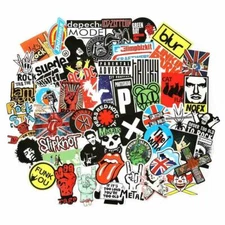 USA saler 100PCS Rock band sticker Rock and Roll Music Sticker Vinyl Waterproof