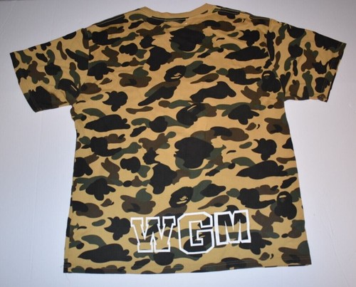 Authentic BAPE A Bathing Ape 1st Camo Shark Tee, Yellow/Camo, X-Large (XL), RARE - Picture 7 of 11