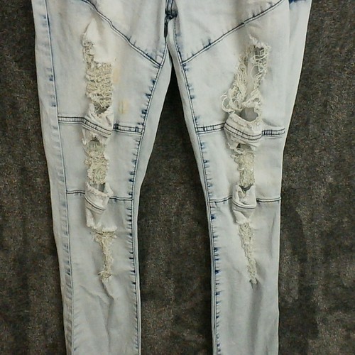 Argonaut Jeans Men Size 30X32 Distressed Ripped Skinny Denim Light Blue - Picture 3 of 15