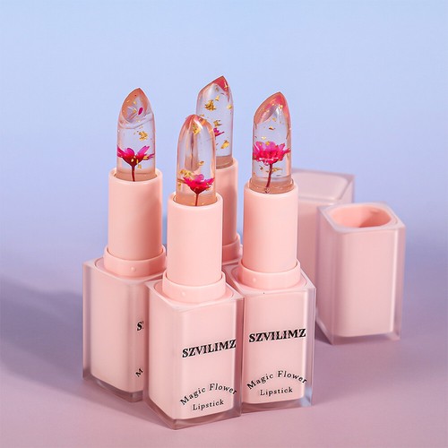 Temperature Change Lipstick Waterproof Pink Flower Make Up Lipstick Anti-Dry - Picture 2 of 19
