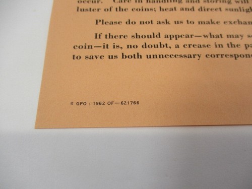 1963 US Silver Proof Set Coin Mint OGP Flat Pack Envelope Only No Coins EC - Picture 7 of 11