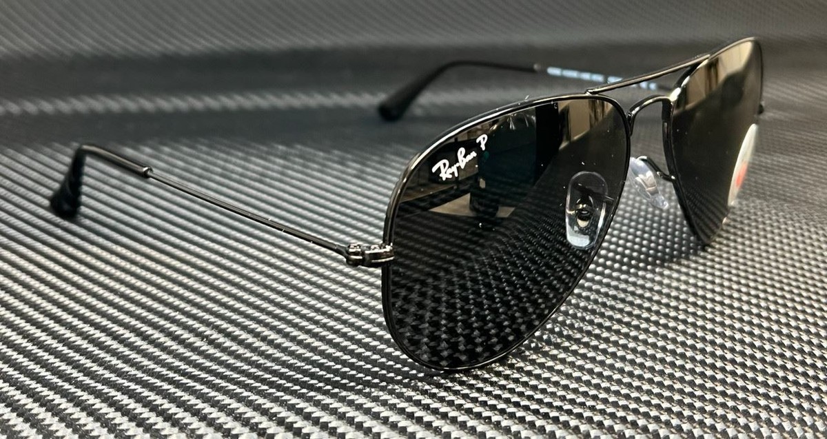 RAY BAN RB3025 002 48 Black Aviator 58 mm Unisex Polarized