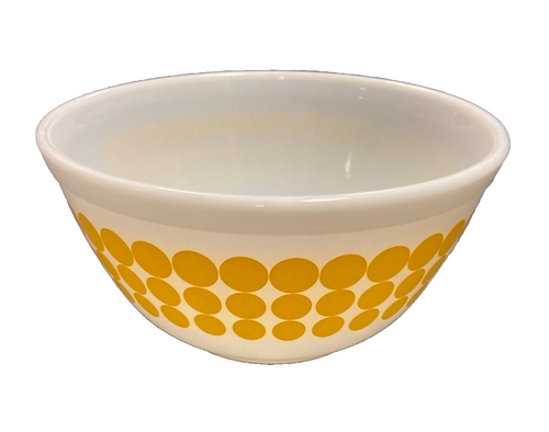 Pyrex 402 1 1/2 Quart gelber Punkt Rührschüssel 33