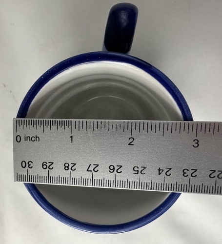 Blue Winter Barn Scene Horse Coffee Tea Mug Cup Made In Japan Vintage - Picture 15 of 16