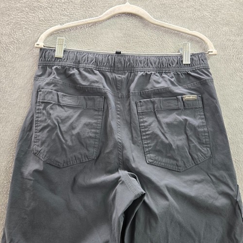 Eddie Bauer Men Pants M Gray Chino Pockets Drawstring 29 in Inseam Nylon READ - Picture 8 of 14