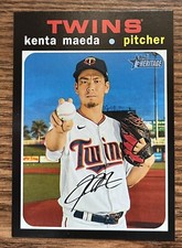 Minnesota Twins Kenta Maeda 2020 Topps Heritage Baseball Card #538
