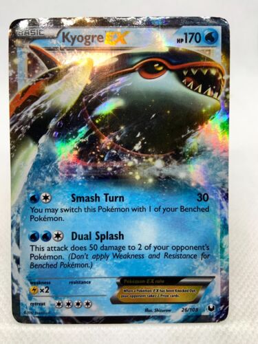 Kyogre EX 26/108 Dark Explorers Ultra Rare Holo Pokemon TCG - Picture 2 of 19