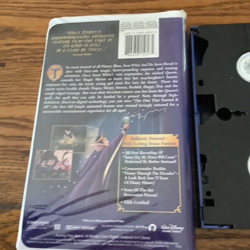 Snow White and the Seven Dwarfs (VHS, 2001, Platinum Edition) - Picture 4 of 4