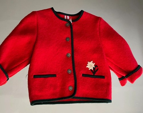 Beautiful Red Child’s Jacket by famed Austrian company Elegance Seiler Sz 4T/104 - Picture 1 of 10