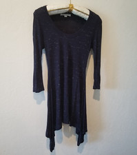 Karen Kane Women's Dress Long Sleeves A-Line Asymmetric Hem Small Black Heather