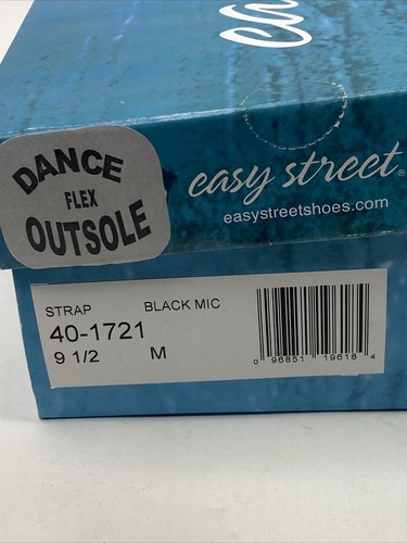 Zapatos de salón de baile EASY STREET negros suela flexible fácil talla 9,5 M con caja - Imagen 9 de 10