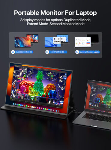 UPERFECT 144Hz Portable Monitor 18" 2K Screen Gaming Monitor For PS/Xbox/Mobile - Picture 11 of 11