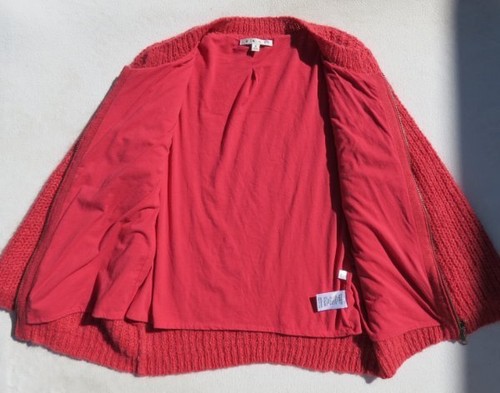 CAbi #620 Pink Soft Wool Mohair Chunky Knit Cardigan Sweater Jacket size M EUC - Picture 5 of 6