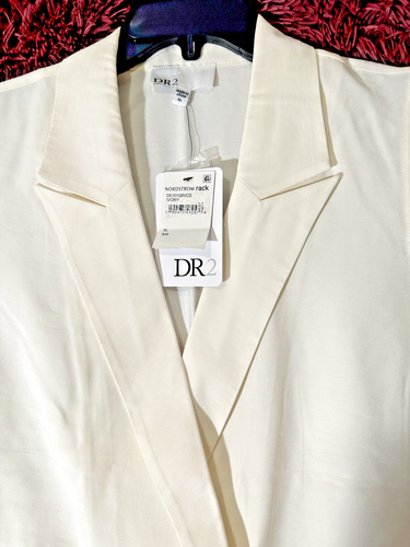Women XL Vest Sleeveless 4 Button Lapel Formal Suit Coat 2 pocket white NWT - Picture 6 of 16