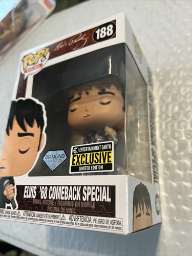 Funko POP! Rocks #188 Elvis '68 Comeback Special Diamond Special Edition Sticker