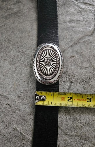 Lauren Ralph Lauren Southwestern Concho Black Leather Belt Size XL 36-40 RARE - Picture 16 of 23