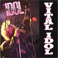 BILLY IDOL Vital VINYL LP - Steve Stevens White Wedding Dancing Autograph SIGNED
