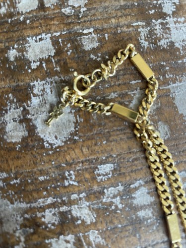 COLLAR COLGANTE CADENA SIMULADA VINTAGE CORONA TRIFARI TONO ORO - Imagen 4 de 6